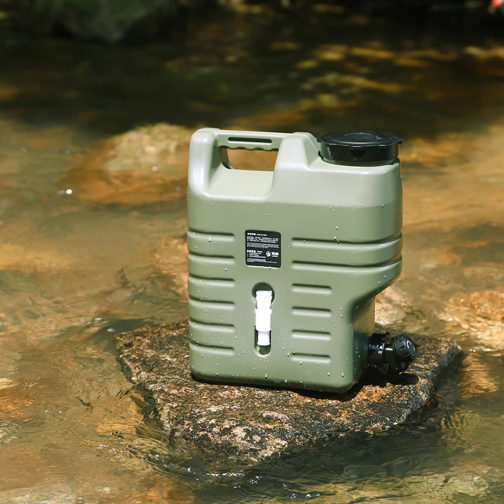 Camping Water Tank 12L with Tap Outdoor Portable Water Container Food Grade Storage Bucket for Car Trip Picnic BBQ Survival Gear