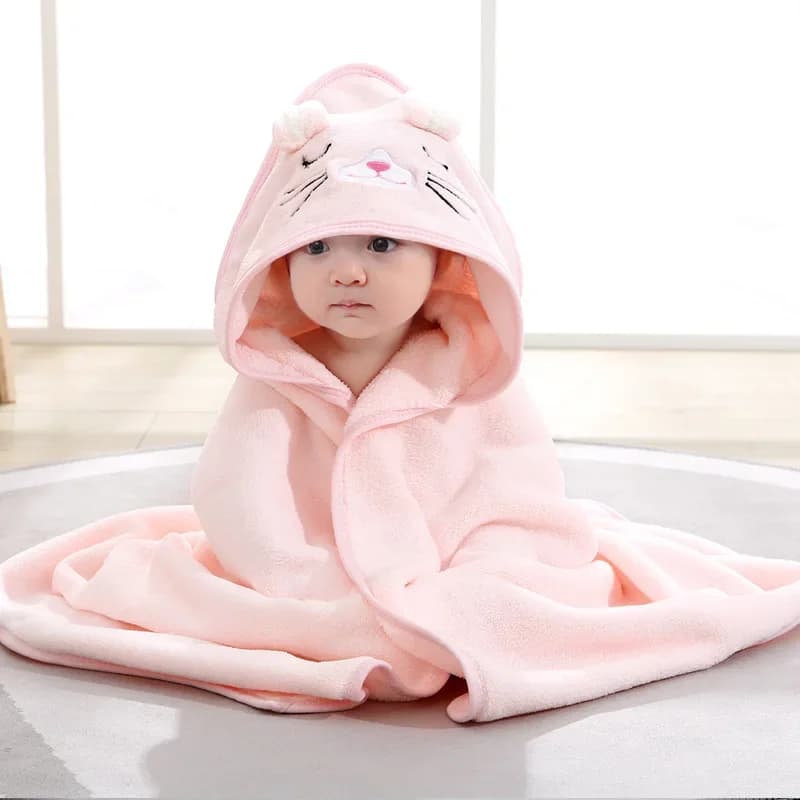 80*80cm asciugamani con cappuccio per bambini accappatoio per bambini appena nati coperta per asciugamano da bagno Super morbida fascia per dormire calda per neonato ragazza
