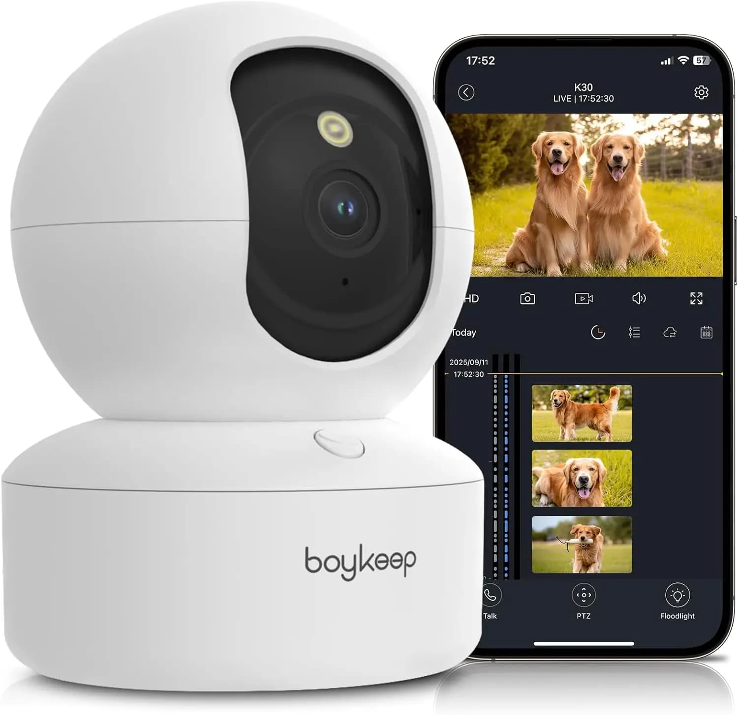 Telecamera di sicurezza interna 2K Wi-Fi 5G/2,4GHz, monitor per neonati e animali domestici con audio bidirezionale, visione notturna, archiviazione cloud e SD