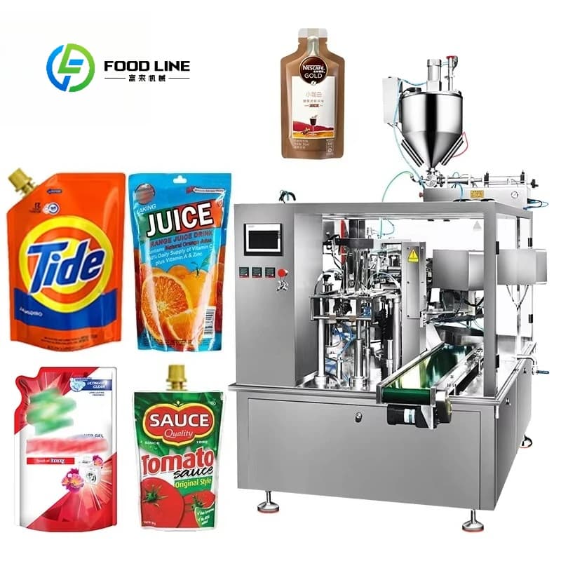 Liquid Jelly Sauce Fruit Juice Ketchup Cooking Oil Doypack Filling Bag Stand up Custom