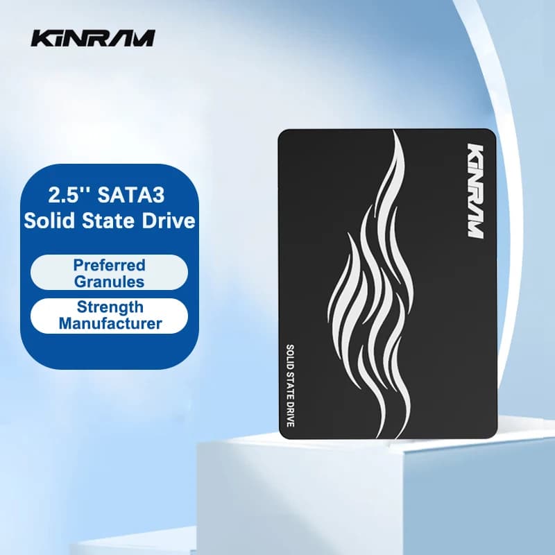 KinRam SSD 256GB, 512GB, 64GB, 2.5 SATA 3, Desktop Rigid Disk, 120GB, 128GB, 240GB, HDD Interior SATA3, Solid State Drive for PC and Laptop