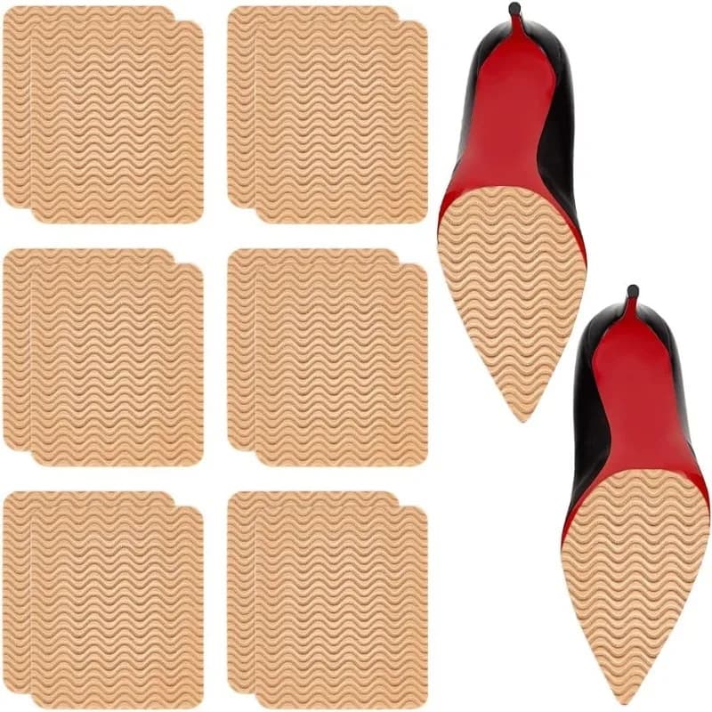 6 pezzi autoadesivi suola per scarpe riparazione tacchi in gomma 3mm di spessore scarpe antiscivolo protezione inferiore cuscinetti per impugnatura per scarpe sostituzione del tallone