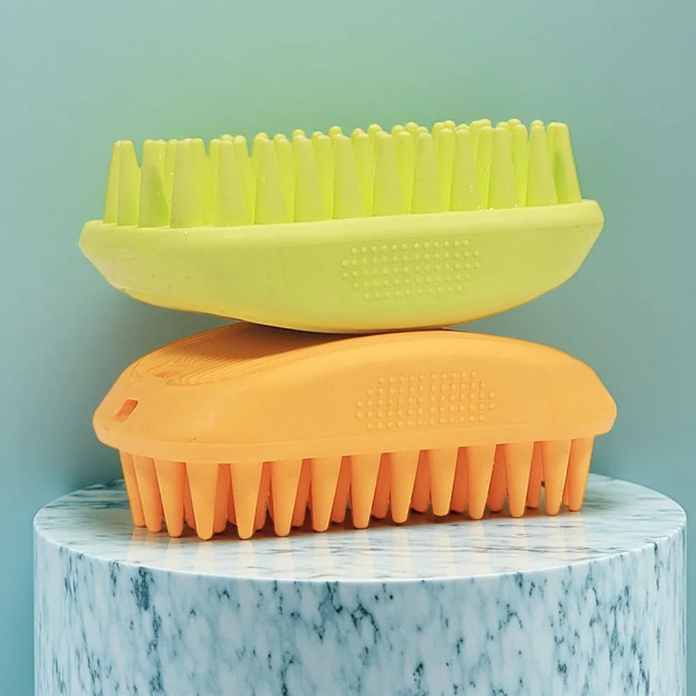Spazzola da Bagno in Silicone Morbido per Animali Domestici: Strumento Flessibile per Massaggio e Rimozione Peli per Cani e Gatti - Spazzola per Pulizia Profonda e Toelettatura Durante il Bagno