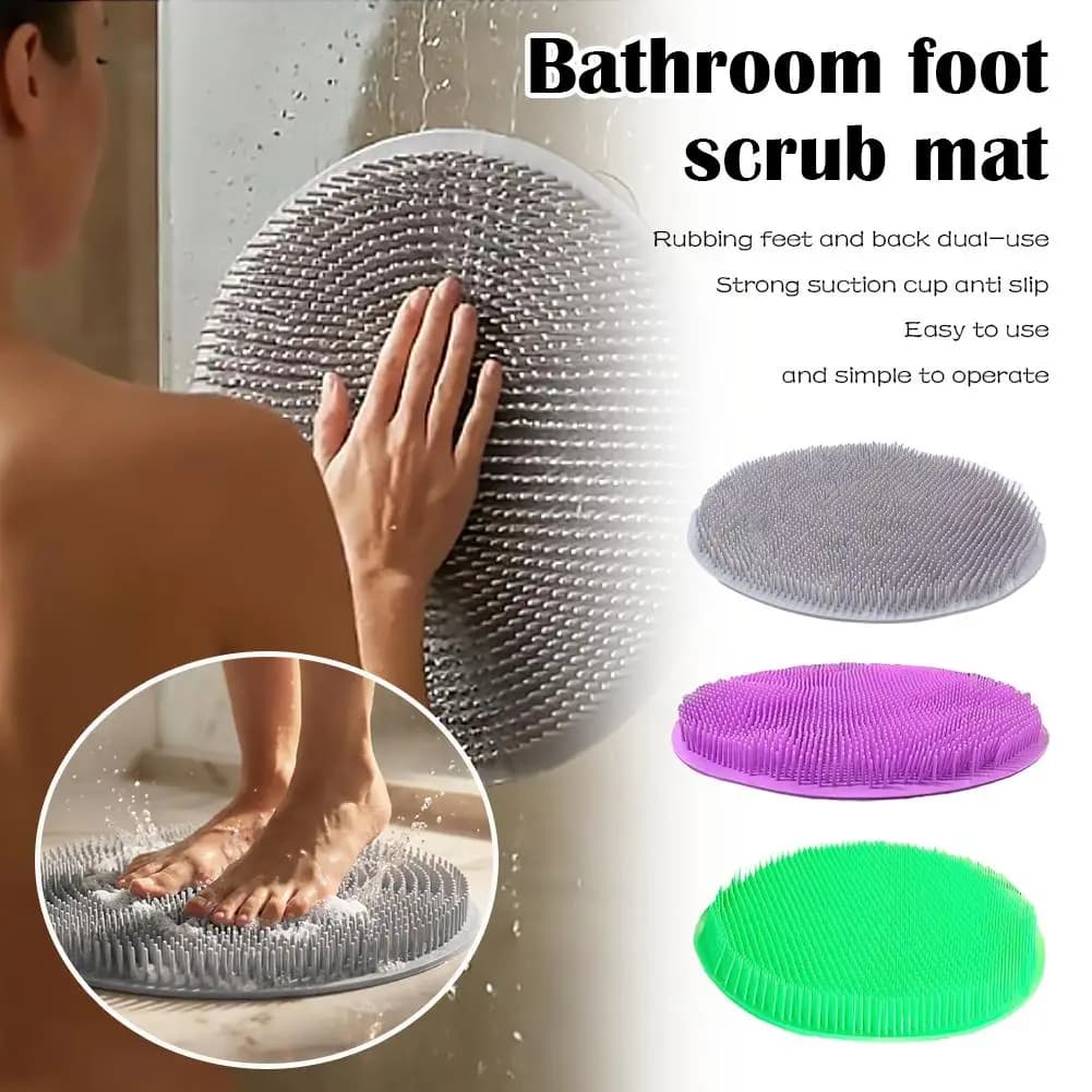 Bathroom Shower Anti Slip Mat Circular Massage Foot Mat Back Suction Cup Foot Scrubber Back Scrubber Anti Fall Device