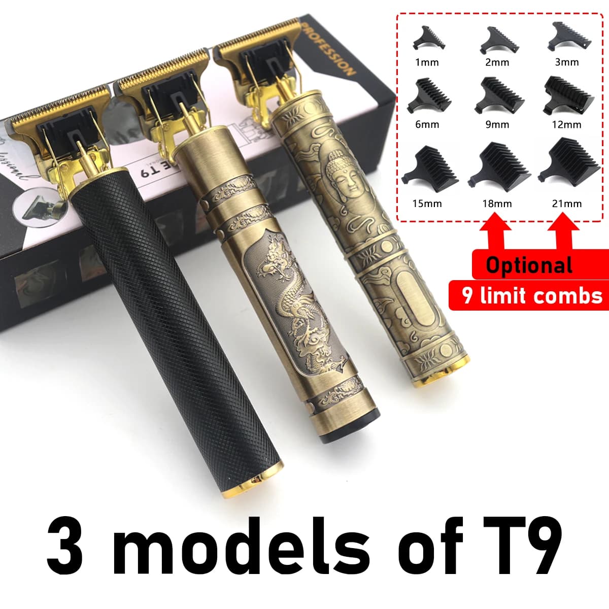 Men's haircut with stainless steel blades Professional cutter for beard head Battery cutter 7500 rpm, metal body