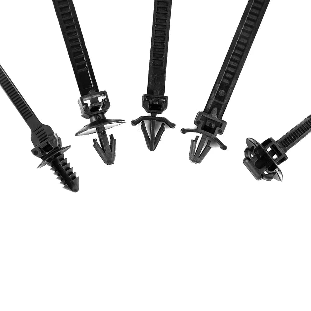 Fascette per cavi miste nere Accessori per auto Fascette per cavi in bundle Clip per auto Pratiche 5 dimensioni opzionali 7.8 * 150mm 8.2 * 155mm