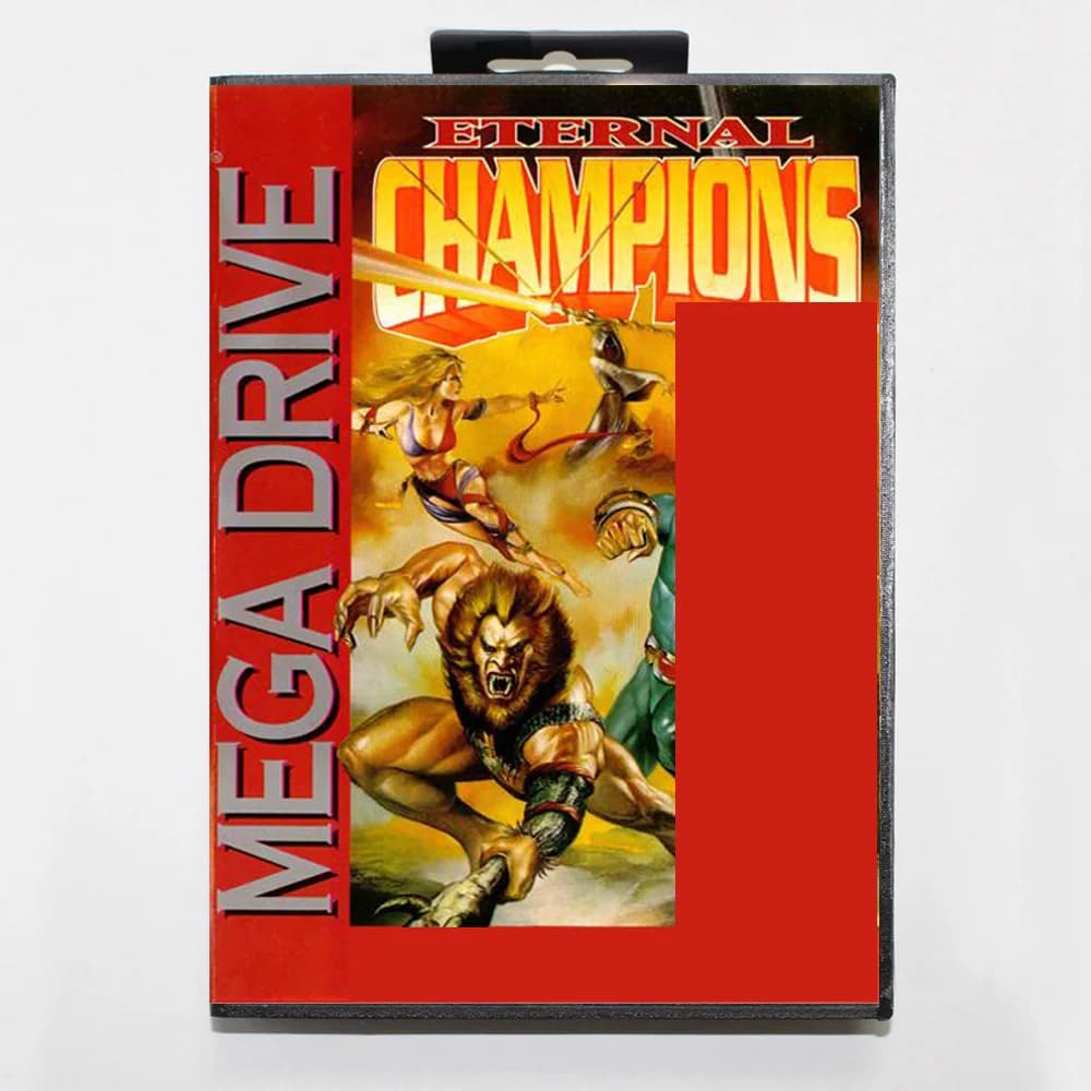 Nuovo arrivo Eternal Champions MD Gioco di carte 16 Bit BR Cover per Sega Megadrive Genesis Cartuccia per console per videogiochi