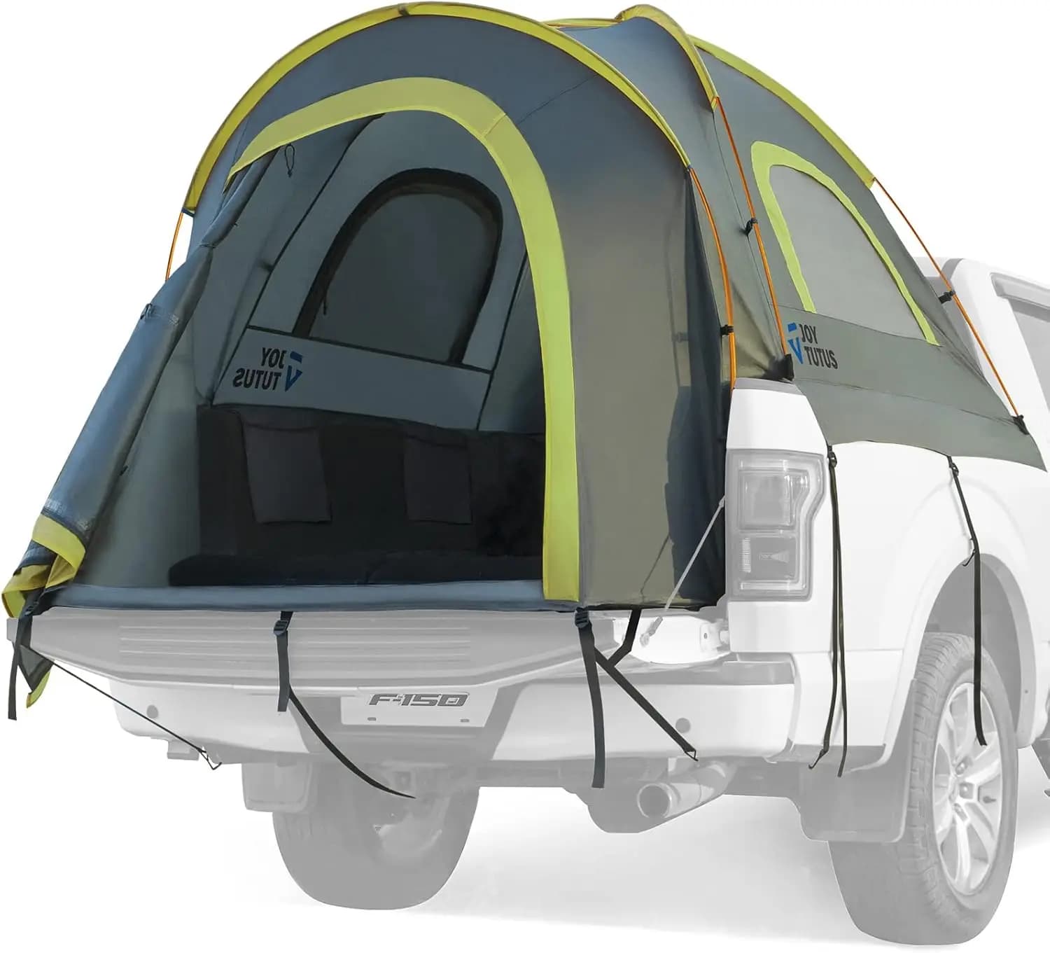 Tenda per Pickup Impermeabile a Doppio Strato da 1,5 m per 2 Persone con Telo Antipioggia e Pali in Alluminio, Attrezzatura da Campeggio Portatile