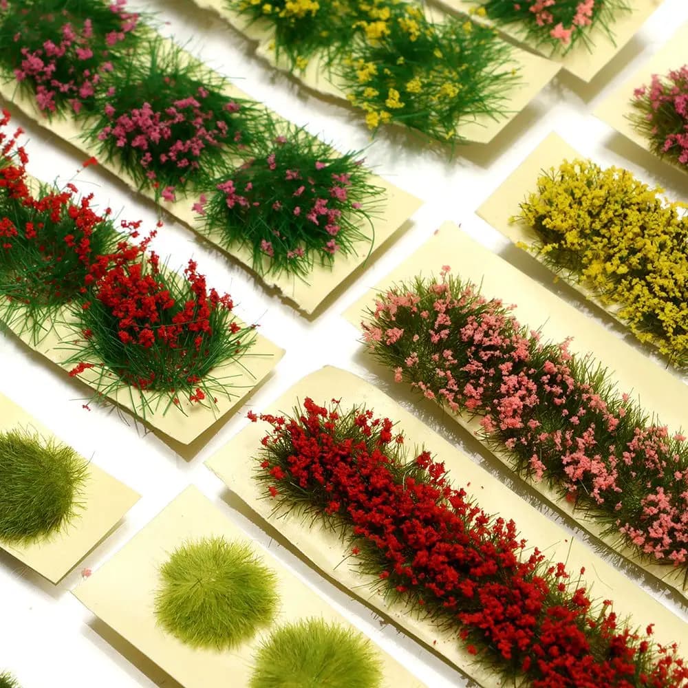 DIY Static Scenery Model Sand Table Miniature Garden Decor Landscape Wargame erba Tufts Flower Cluster Building Layout
