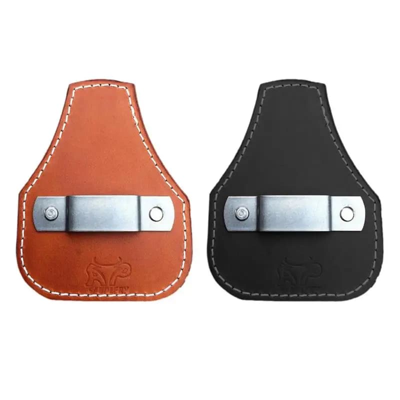 Supporto per metro a nastro in pelle Fondina universale per misurino a nastro con clip in metallo sulla cintura per attacco per cintura da falegname idraulico