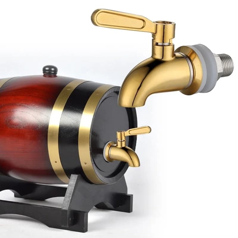 Rubinetto per erogatore di bevande in oro rosa Rubinetto in acciaio inossidabile con valvola di ricambio per barattolo di vetro, vino, birra, barile, distributore di bevande