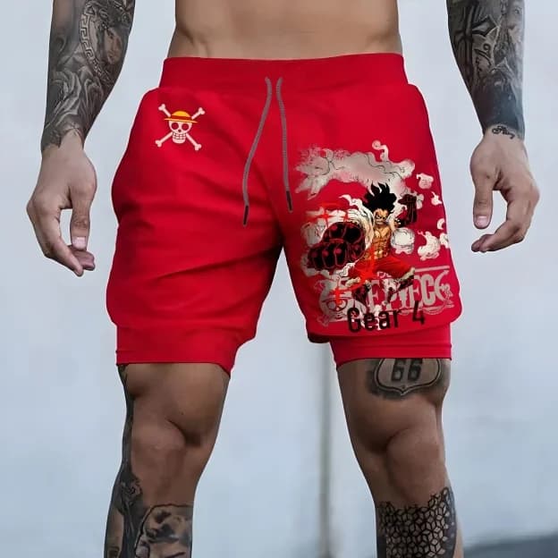 ONE PIECE Animation Derivatives Men's 2026 Summer Shorts Streetwear Loose Fit Breathable Athletic Shorts Casual Sportswear