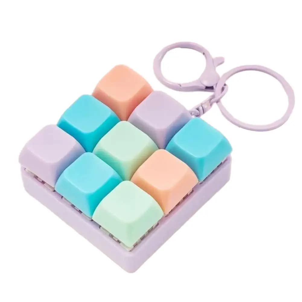 Antistress 9 tasti Fidget tastiera giocattolo per adulti bambini dito pressione gioco di decompressione portachiavi sollievo dallo stress ragazzi ragazze regalo