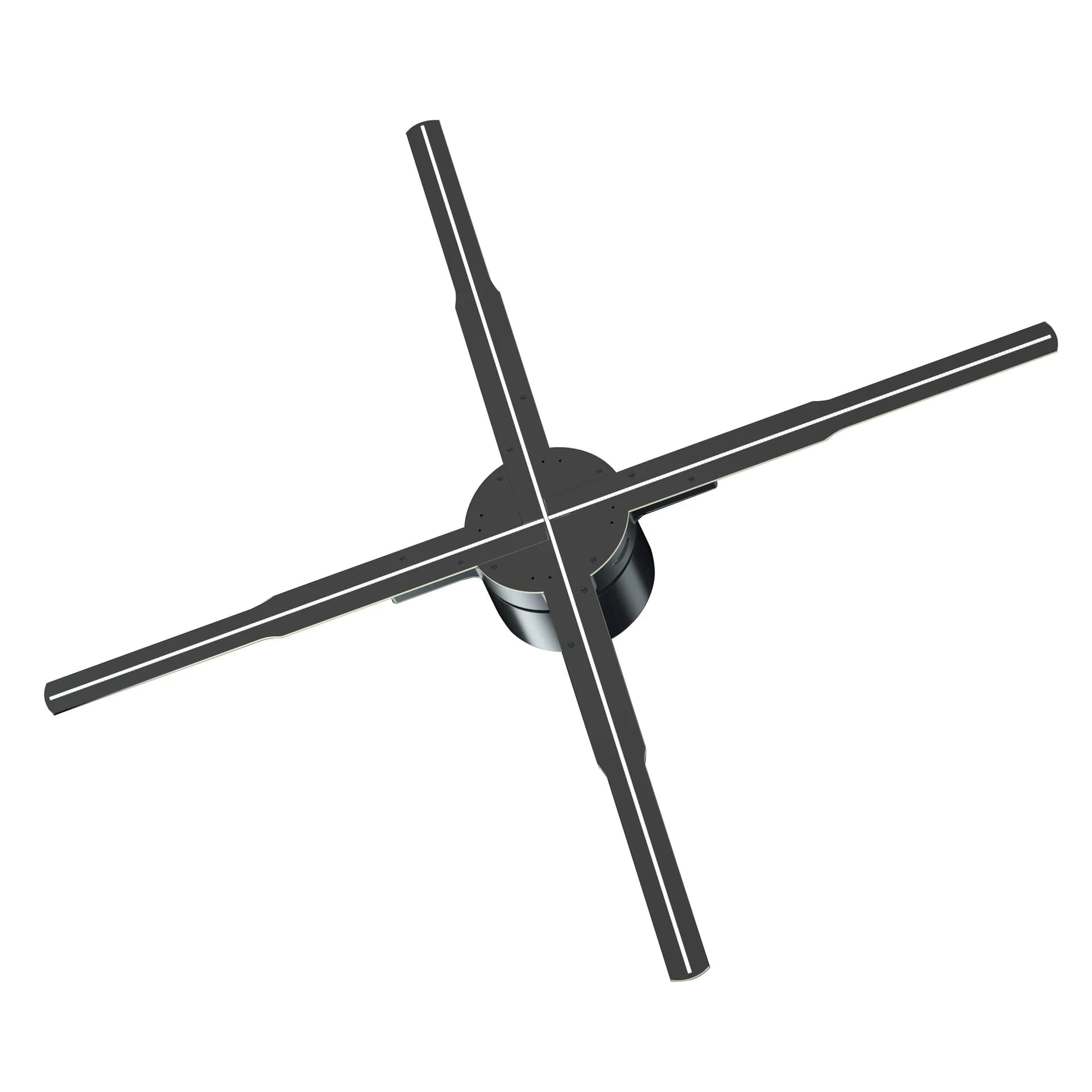Proiettore olografico 3D a occhio nudo da 56 cm con display a ventola e lampada a LED, macchina pubblicitaria sospesa a parete per esterni