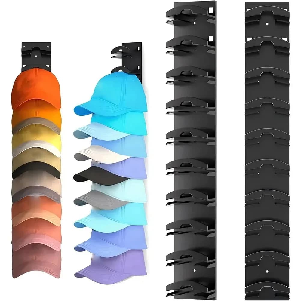 Organizzatore per Cappelli da Baseball, Porta Cappelli Girevole, Appendiabiti per Armadio, Gancio Portaoggetti, Accessori Durevoli Salvaspazio