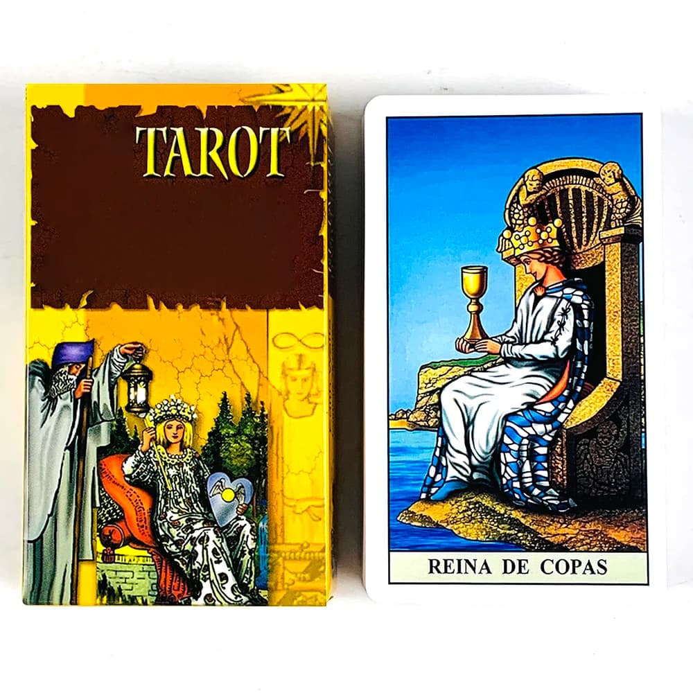 Nuove carte dei tarocchi 78 Mazzo dei tarocchi Versione spagnola Fortune Telling Divination Edition Gioco da tavolo per feste, regali di Natale