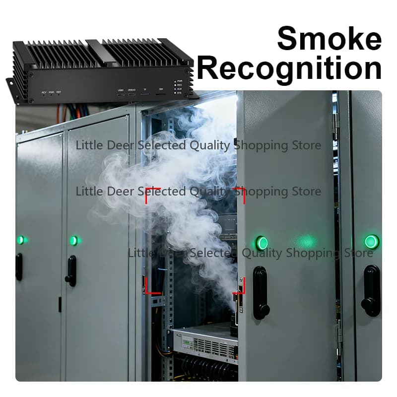 Rilevatore di Fumo Intelligente Wi-Fi con Sensore per Cucina e Negozio, Sistema di Allarme e Telecamera di Sicurezza con Registratore Video di Rete
