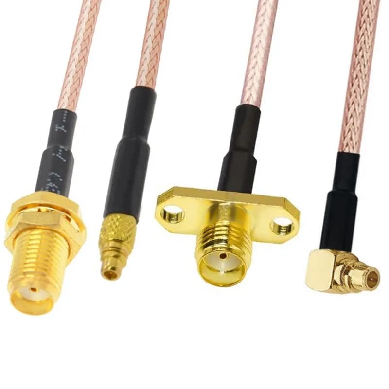 1PC MMCX Male to SMA Female Flange Mounting Panel RG316 FPV Brake Antenna Extension Cable for UAVTBS UNIFY PRO 32 HV drone (MMCX)