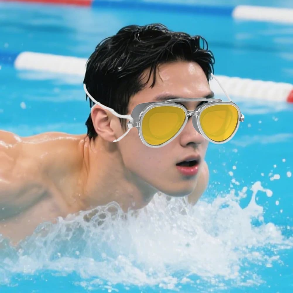 Swimwear Adjustable to Full View Anti-Appannament UV Protection Waterproof Swimming Glasses for Men and Women Adult