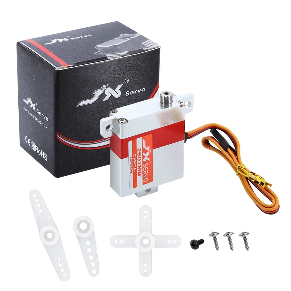 JX Digital Servo PDI-2607MG 7.2kg 0.13sec Custodia in alluminio completamente metallico con doppi cuscinetti a sfera per aliante drone RC