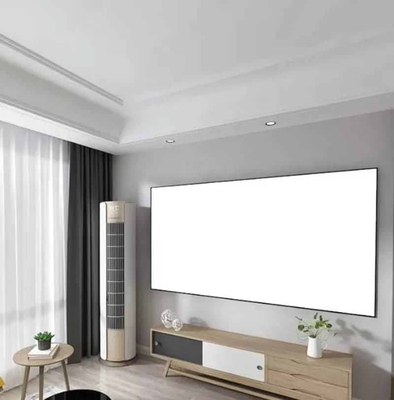 Schermo per Home Cinema a Telaio Fisso 120 Pollici Bianco Opaco 16:9 4K HD per Tutti i Proiettori
