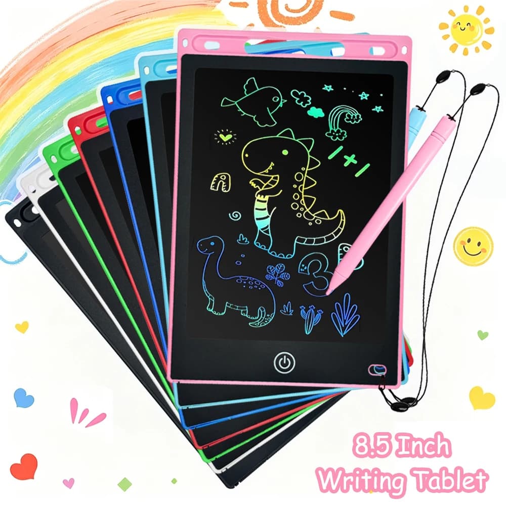 8.5-inch LCD Writing Tablet Drawing & Doodle Board with Pen Rope Suitable for 3 4 5 6 7 8 Years Kids Perfect Gifts Travel Toys