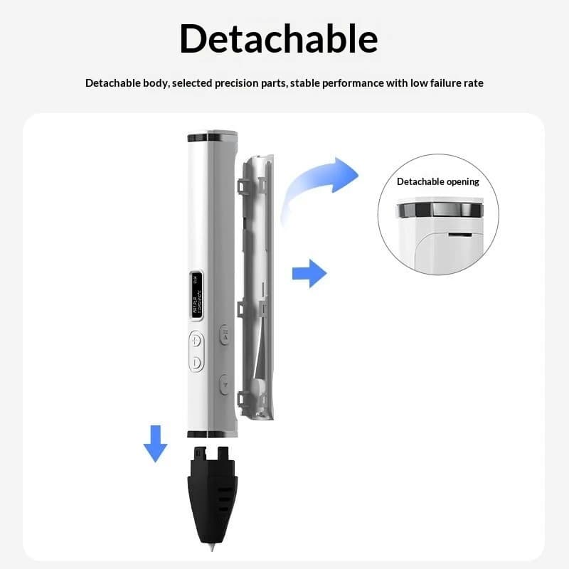 Lenovo 3D pen with OLED display, for 3D drawing and printing, with PLA filament, ideal for sketches and creations, Christmas gift, very sold.