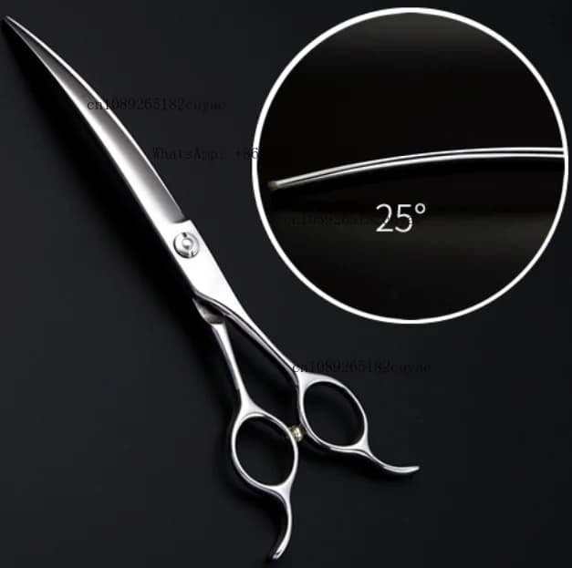 USMILEPET Professional Pet Grooming Shears Premium Dog Grooming Stainless Steel Curved Scissors 7.5-inch Sharp