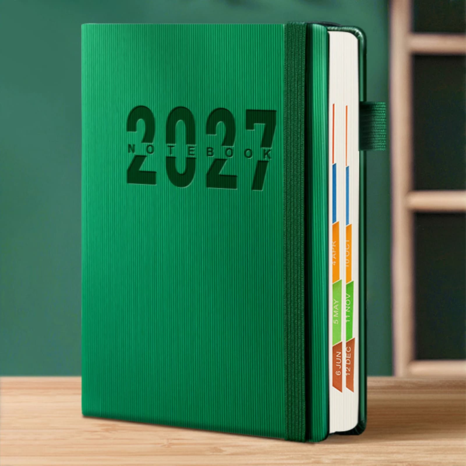 Hardcover Planner Notebook for Office Students 2027 Daily Schedule Bilingual English Spanish Journal Time Management Book