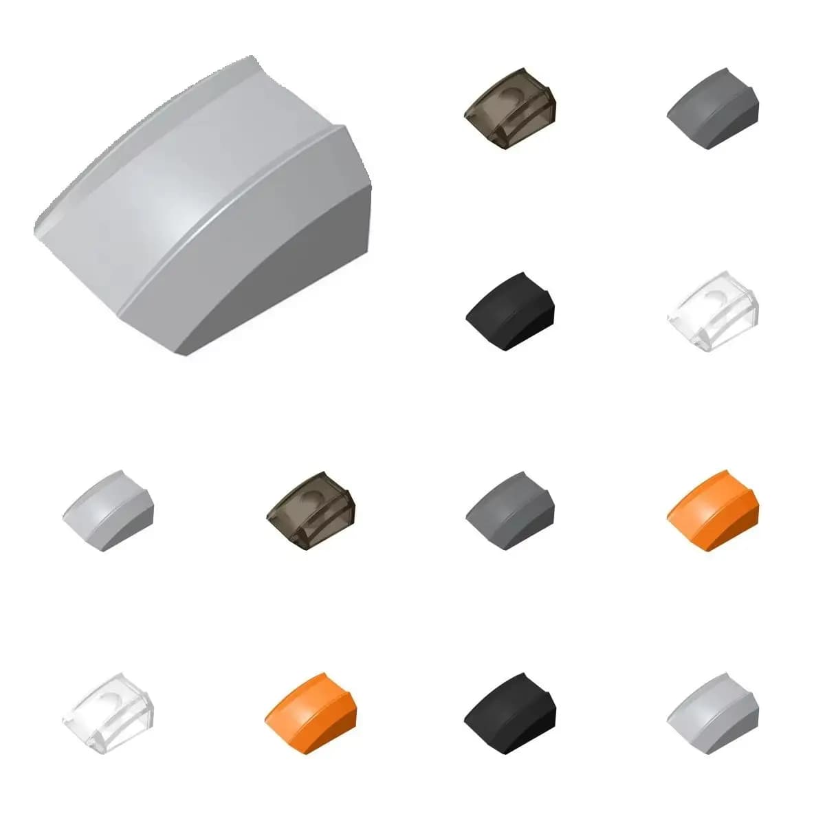 50pcs High-Tech Assemble Particle 30602 Curved 2x2 Brick Building Blocks Kit Replaceable Part Toy For Children Gifts