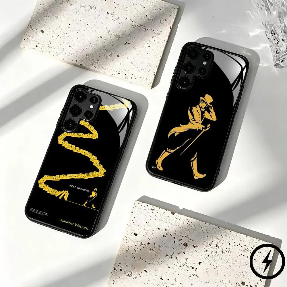 Whisky brand johnnie walker Phone Case For Samsung S26 S25 S24 S23 S22 S21 S20 Plus Ultra Fold A Glass Magnetic Case