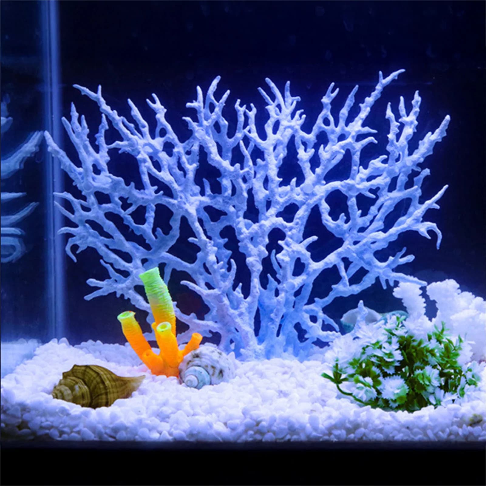 Artificial Soft Coral Decor for Aquarium Fish Tank Decoration with Eco-Friendly PU PVC Resin Landscaping Simulation Ornaments