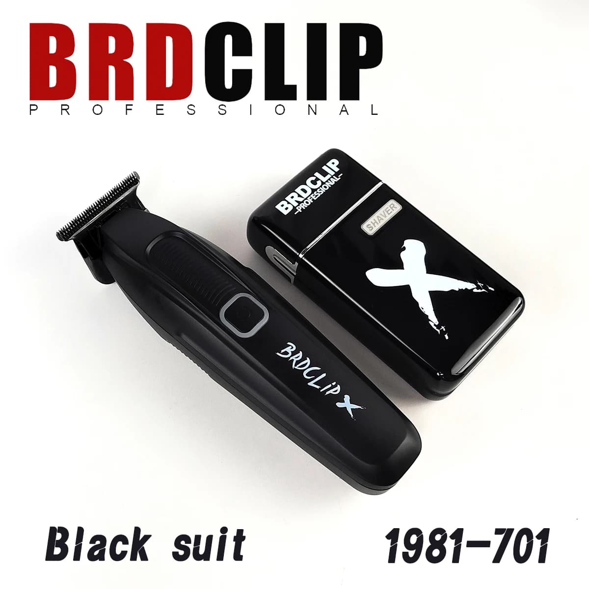 2 pieces professional BRDCLIP haircut black high turns 7500 rpm 9000 rpm DLC 0 cutting blade barber set men's barber barber set