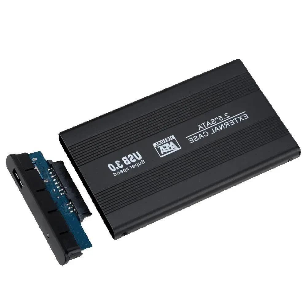 Custodia per disco rigido esterno SATA 22pin 7+15 SSD a USB 3.0 da 2,5 pollici per laptop, PC e Mac con cavo nero, blu e argento