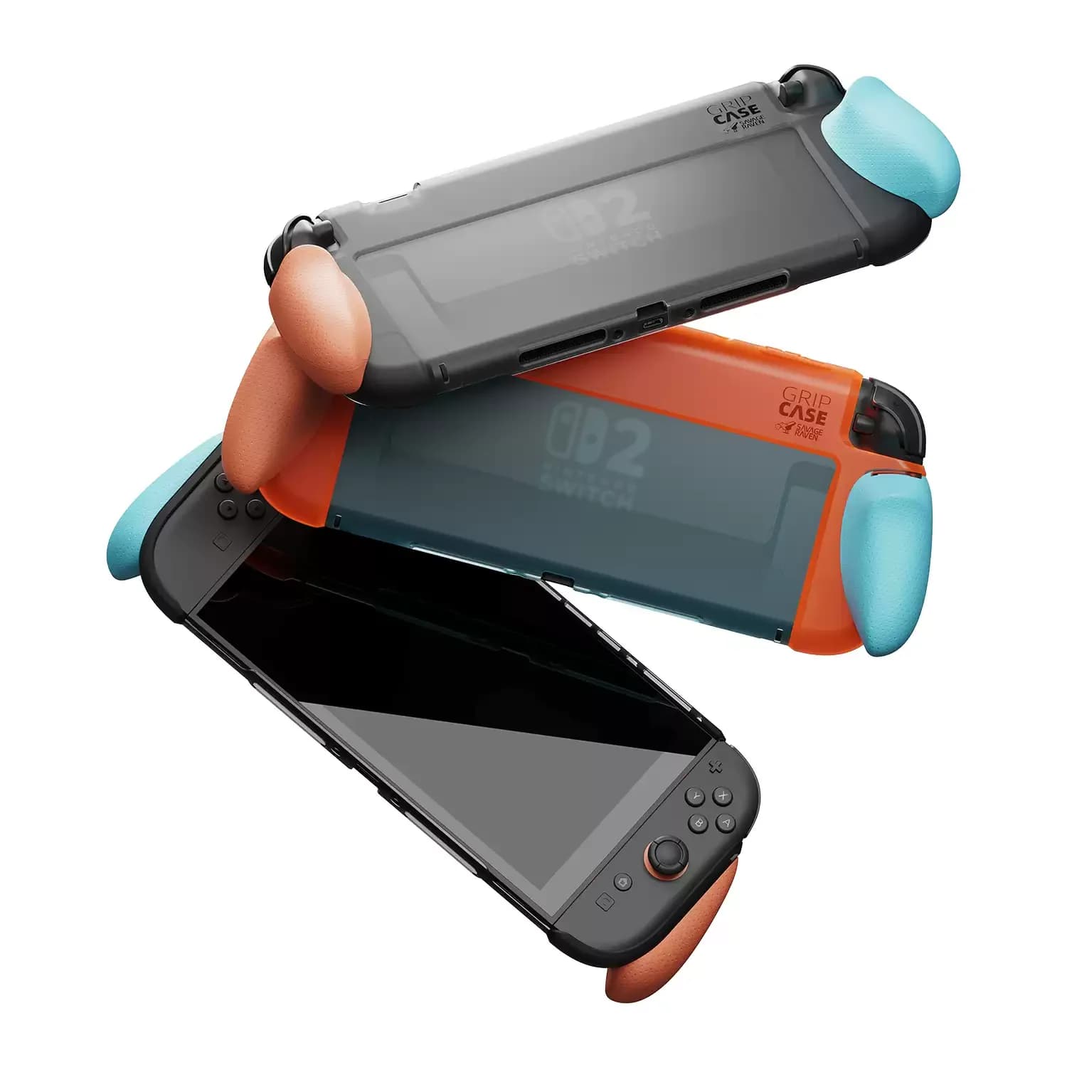Savage Raven di Skull & Co. GripCase con custodia protettiva con impugnatura ergonomica sostituibile per Nintendo Switch 2