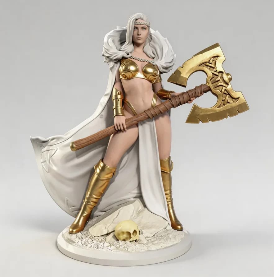 Altezza umana 38mm 50mm 75mm Kit di modelli in resina, figura di una bellezza, incolore e autoassemblabile (stampa 3D) TD-7688/3D