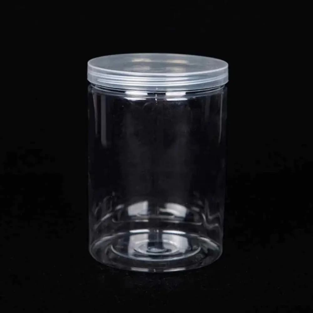 Food Grade Sealed Cans Tank Container Clear Sealed Can With Lid Plastic Empty Packing Bottle Circular Storage Bucket Biscuit Jar