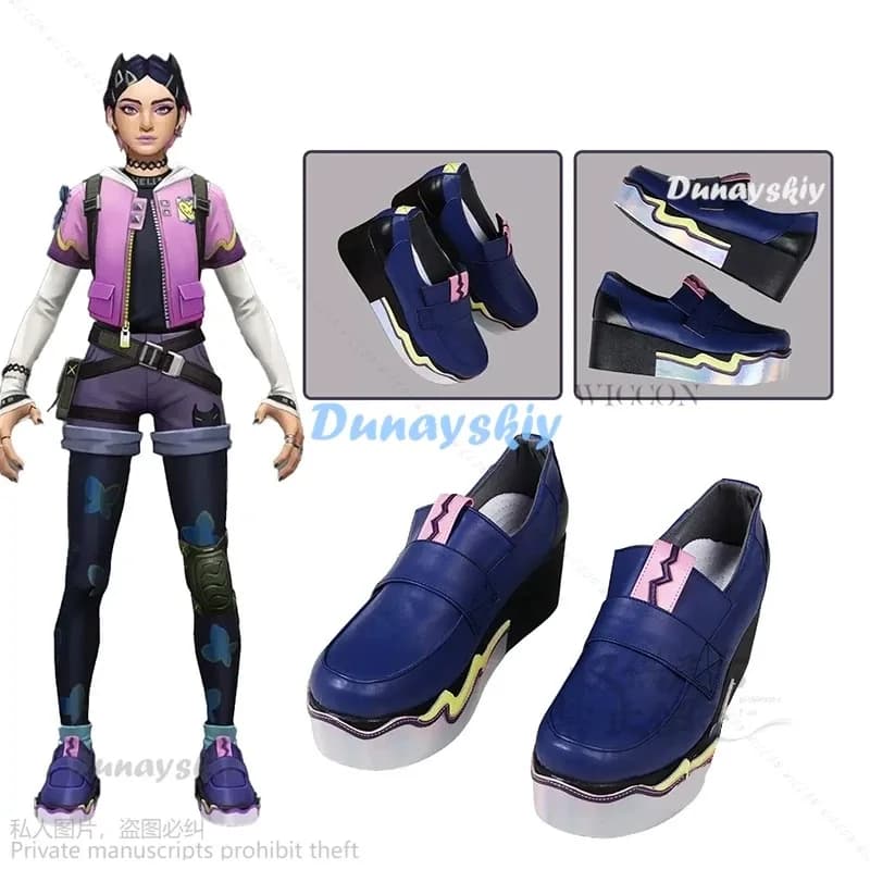 Gioco VALORANT Zoccolo Costume Cosplay Scarpe Parrucca Gioco di ruolo Uniforme Halloween Carnevale Festa di Natale Vestito Prop Bag Set Vestito Cosc
