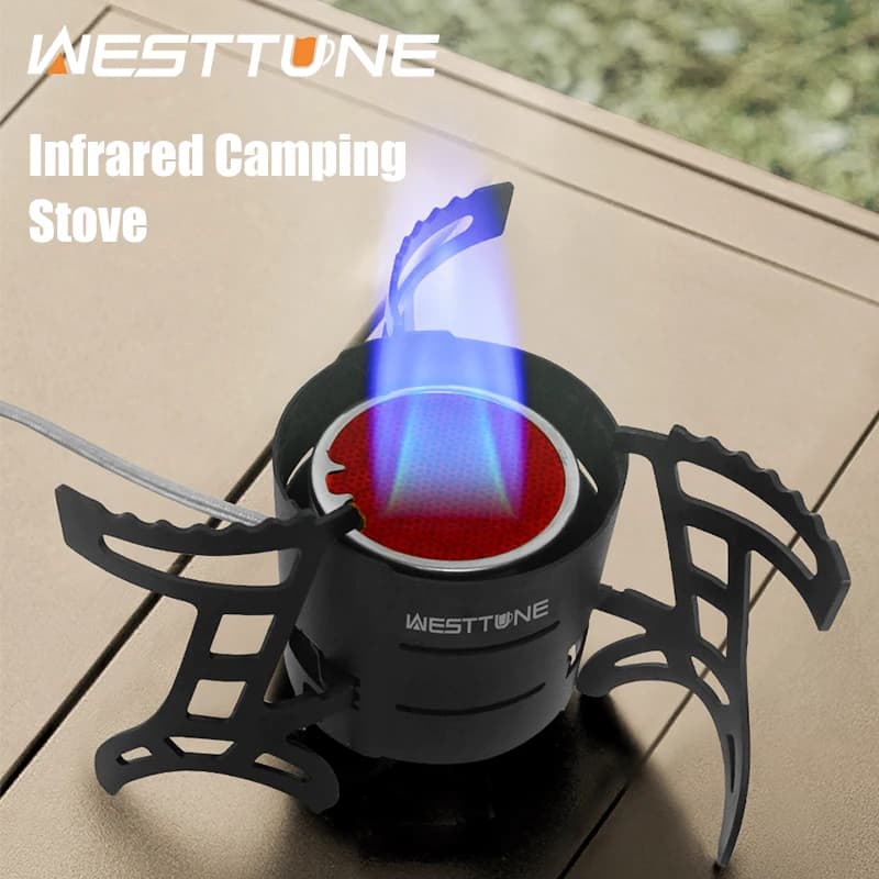 WESTTUNE Infrared stove for camping outdoors Waterproof energy saving burner Mini ultralight folding burner Field kitchen supplies
