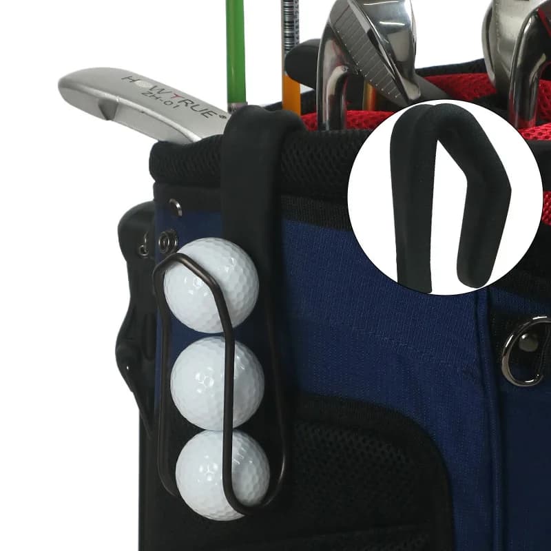 Golf Ball Holder Golf Ball Rack Holds 3 Balls Golf Ball Carrying Holder Ball Hanging Rack with Hook for Golf Cart