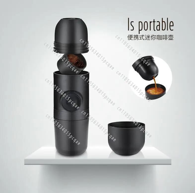 Portable Hand-pressed Coffee Machine, Italian Electric Espresso Cup, Outdoor Powder Capsule Portable Coffee Maker