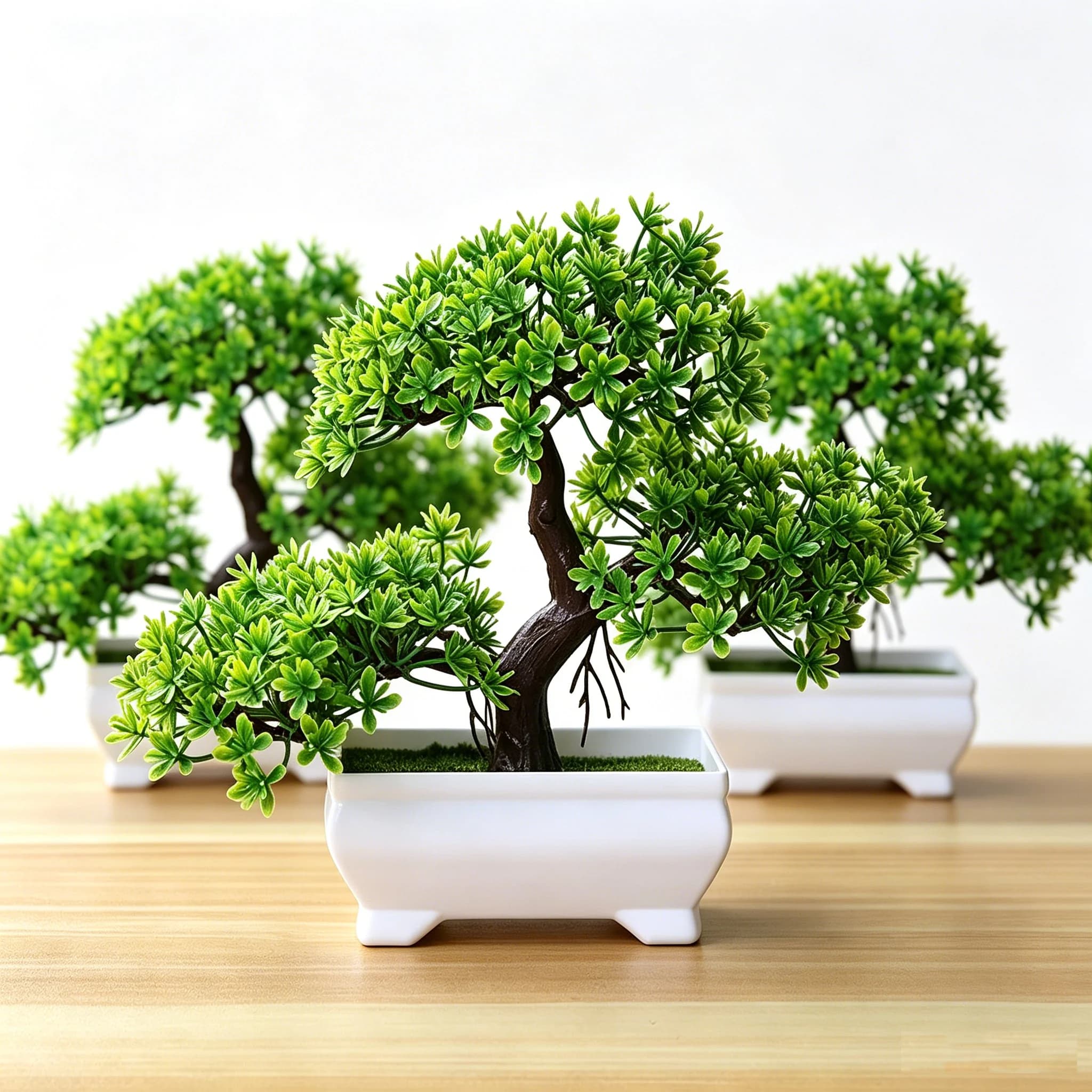 1/2Pcs Artificial Bonsai Tree Simulation Potted Plants Small Tree Fake Flower for Home Living Table Decoration Garden Ornaments
