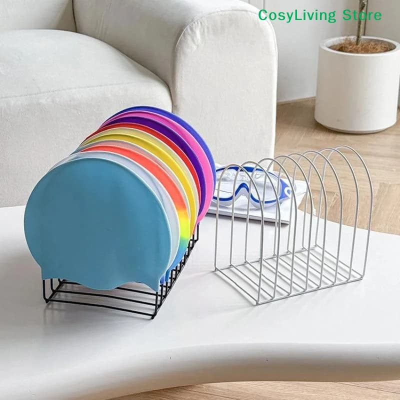 [CL] 1 Pezzo Organizzatore in Silicone Antiaderente per Cappelli da Nuoto, Portaoggetti per Armadio in Metallo, Universale per Attrezzatura da Nuoto