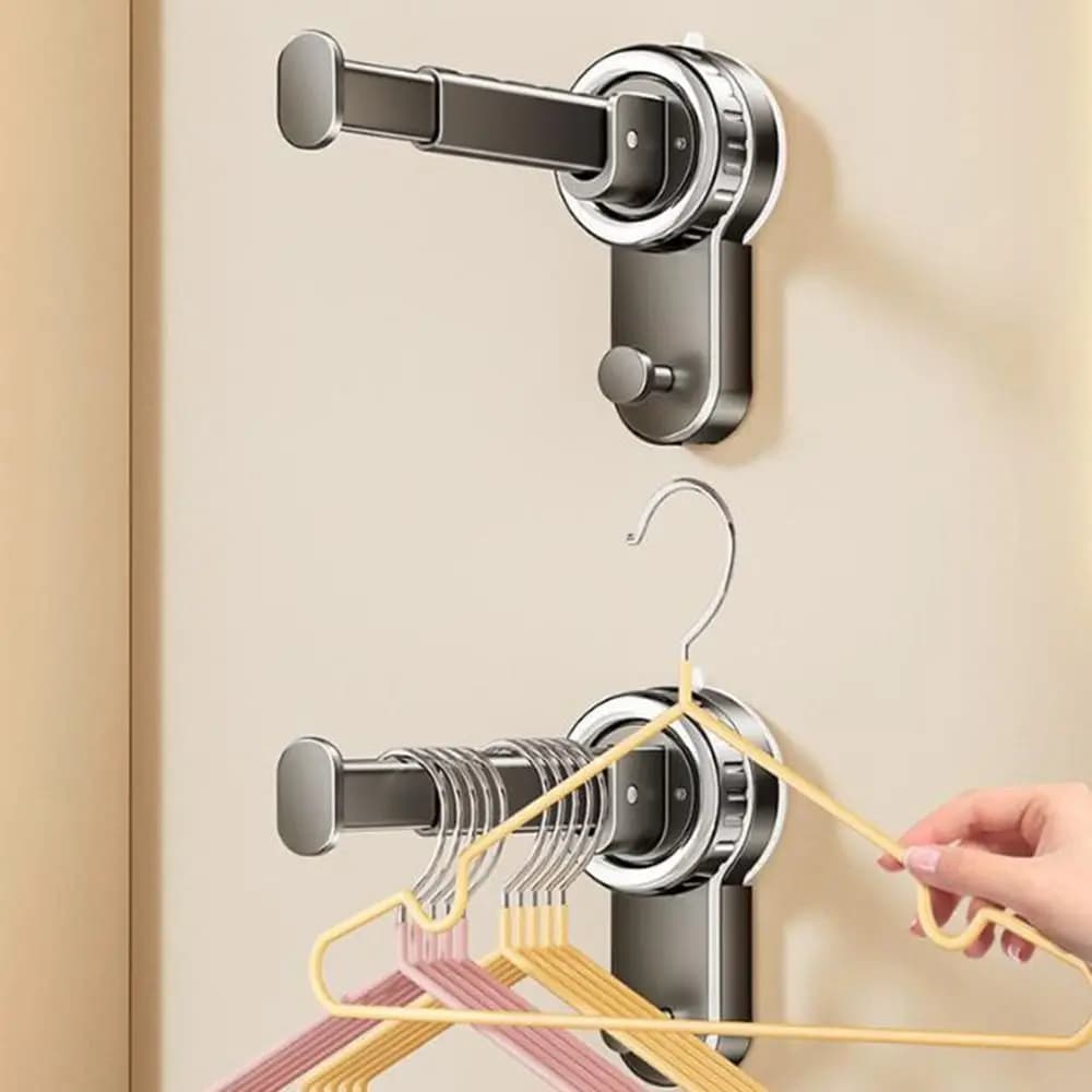 Fan hanger without drilling, expandable and foldable, space saving wall drying rack, clothes organizer