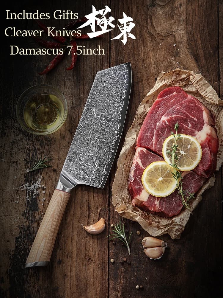 67-strato in acciaio V oro 10 di Damasco coltello da cucina lo chef Coltelli Gyuto Santoku Mannaia Paring Bistecca Affettare Utility Disossamento salmone
