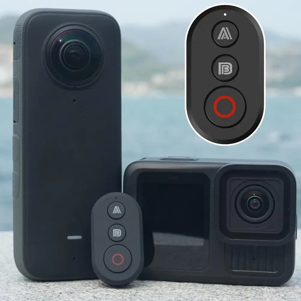 B63B wireless remote control with wrist strap for action camera Insta360 X2/X3/X4/Go3/S/ACE Pro/Pro2 and Gopro series 8-13