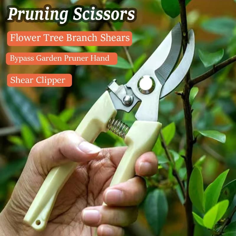Stainless Steel Garden Scissors for Flower Fruit Tree Branch Garden Trimmer Scissors Household Grafting Gardening Scissors