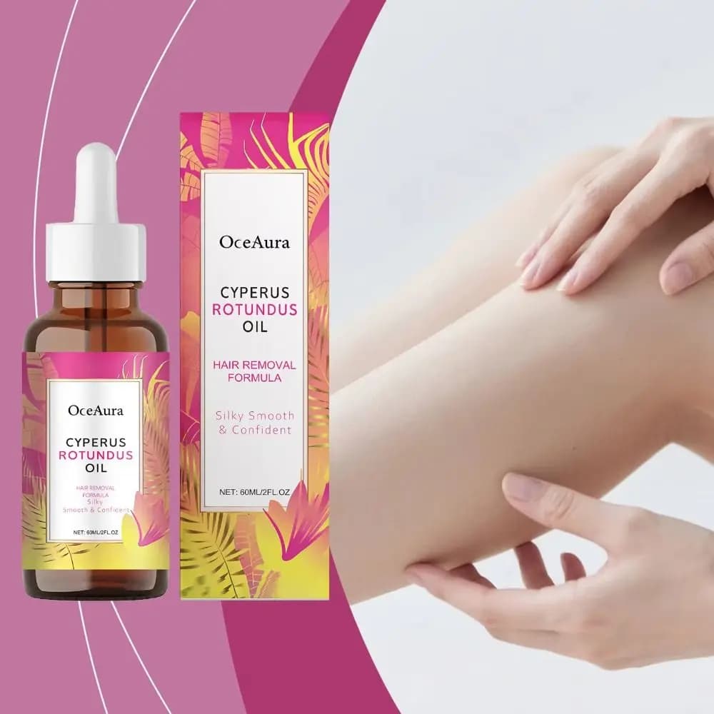 60ML Cyperus Rotundus Oil Body Soothing Cleansing Moisturizing Hair Removal Care Essential Oil Smooth Skin Hair Inhibitor