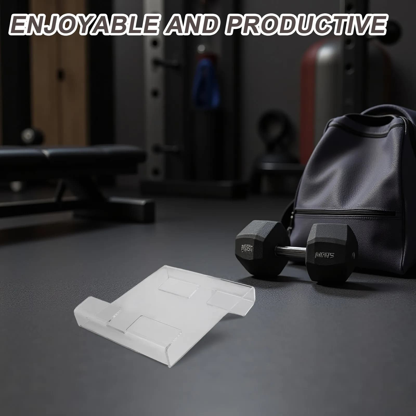 Acrylic Workout Bike Tablet Holder Exercise Bike Reading Stand Universal Clamp Mount for Smartphones Tablets Books Magazines