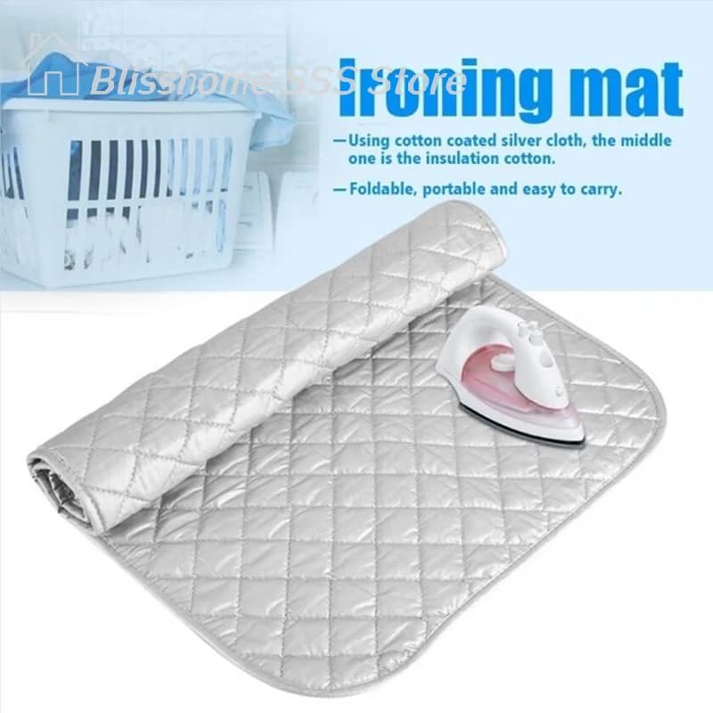 【S】Ironing Mat Laundry Pad Washer Dryer Cover Board Heat Resistant Blanket Mesh Press Clothes Protect Protector 48*85cm /
